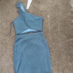 One shoulder Body con dress set